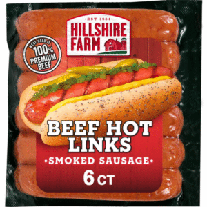 Hillshire Farm, Hot Beef Smoked Sausage Links, 6 Count